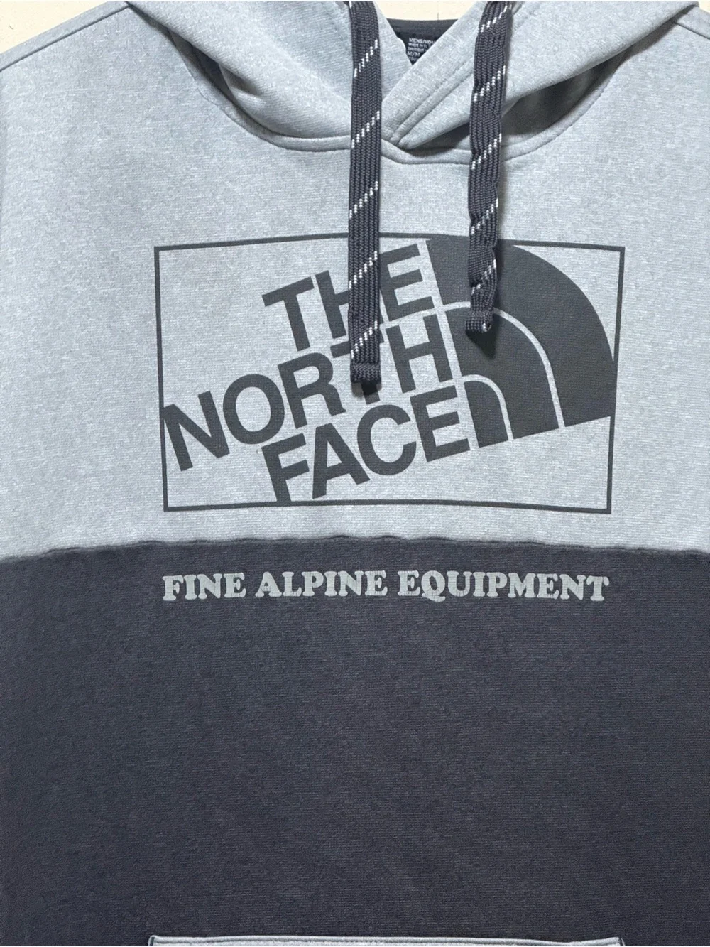 The North Face Men's Two-Tone Gray & Black Hoodie Sz M